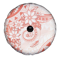 Polynesian Pattern With Plumeria Flowers Spare Tire Cover Orange Peach LT05 - Polynesian Pride