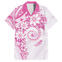 Polynesian Pattern With Plumeria Flowers Hawaiian Shirt Pink LT05 Pink - Polynesian Pride