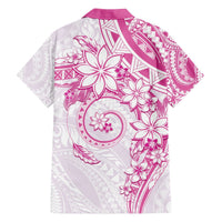 Polynesian Pattern With Plumeria Flowers Hawaiian Shirt Pink LT05 - Polynesian Pride