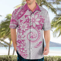 Polynesian Pattern With Plumeria Flowers Hawaiian Shirt Pink LT05 - Polynesian Pride