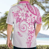 Polynesian Pattern With Plumeria Flowers Hawaiian Shirt Pink LT05 - Polynesian Pride