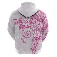 Polynesian Pattern With Plumeria Flowers Hoodie Pink LT05 - Polynesian Pride