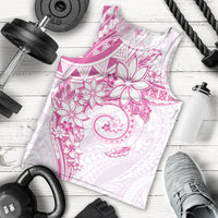 Polynesian Pattern With Plumeria Flowers Men Tank Top Pink LT05 - Polynesian Pride