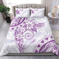 Polynesian Pattern With Plumeria Flowers Bedding Set Purple LT05 - Polynesian Pride