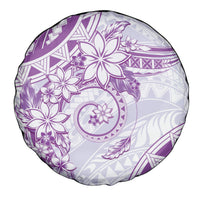 Polynesian Pattern With Plumeria Flowers Spare Tire Cover Purple LT05 - Polynesian Pride