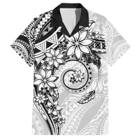Polynesian Pattern With Plumeria Flowers Hawaiian Shirt White LT05 White - Polynesian Pride