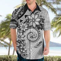 Polynesian Pattern With Plumeria Flowers Hawaiian Shirt White LT05 - Polynesian Pride