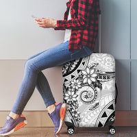 Polynesian Pattern With Plumeria Flowers Luggage Cover White LT05 - Polynesian Pride