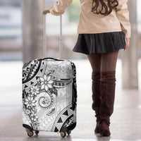 Polynesian Pattern With Plumeria Flowers Luggage Cover White LT05 - Polynesian Pride