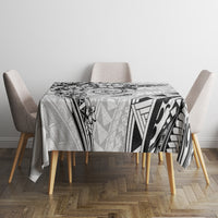 Polynesian Pattern With Plumeria Flowers Tablecloth White LT05 - Polynesian Pride