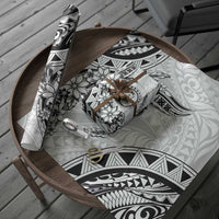 Polynesian Pattern With Plumeria Flowers Wrapping Paper White LT05 - Polynesian Pride
