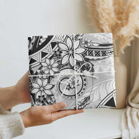 Polynesian Pattern With Plumeria Flowers Wrapping Paper White LT05 - Polynesian Pride