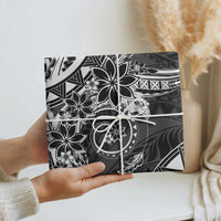Polynesian Pattern With Plumeria Flowers Wrapping Paper Black LT05 - Polynesian Pride