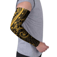 Polynesian Sunset Plumeria Arm Sleeves Gold Polynesian Tattoo LT05 - Polynesian Pride