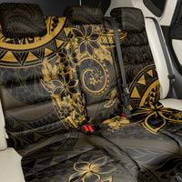Polynesian Sunset Plumeria Back Car Seat Cover Gold Polynesian Tattoo