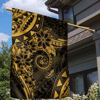 Polynesian Sunset Plumeria Garden Flag Gold Polynesian Tattoo LT05 - Polynesian Pride