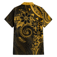 Polynesian Sunset Plumeria Hawaiian Shirt Gold Polynesian Tattoo LT05 - Polynesian Pride