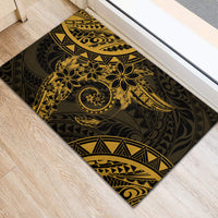 Polynesian Sunset Plumeria Rubber Doormat Gold Polynesian Tattoo LT05 - Polynesian Pride