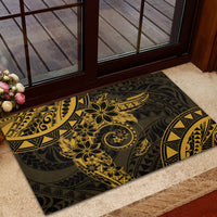 Polynesian Sunset Plumeria Rubber Doormat Gold Polynesian Tattoo LT05 - Polynesian Pride