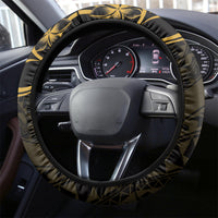 Polynesian Sunset Plumeria Steering Wheel Cover Gold Polynesian Tattoo LT05 - Polynesian Pride