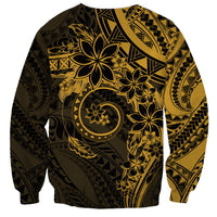 Polynesian Sunset Plumeria Sweatshirt Gold Polynesian Tattoo LT05 - Polynesian Pride