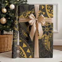 Polynesian Sunset Plumeria Wrapping Paper Gold Polynesian Tattoo LT05 - Polynesian Pride