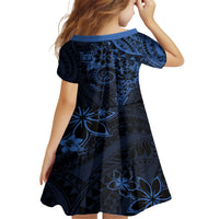 Polynesian Sunset Plumeria Family Matching Off The Shoulder Long Sleeve Dress and Hawaiian Shirt Navy Polynesian Tattoo LT05 - Polynesian Pride