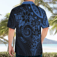 Polynesian Sunset Plumeria Hawaiian Shirt Navy Polynesian Tattoo LT05 - Polynesian Pride