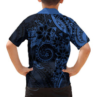 Polynesian Sunset Plumeria Hawaiian Shirt Navy Polynesian Tattoo LT05 - Polynesian Pride