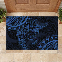 Polynesian Sunset Plumeria Rubber Doormat Navy Polynesian Tattoo LT05 - Polynesian Pride