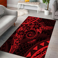 Polynesian Sunset Plumeria Area Rug Red Polynesian Tattoo