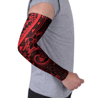Polynesian Sunset Plumeria Arm Sleeves Red Polynesian Tattoo - Polynesian Pride