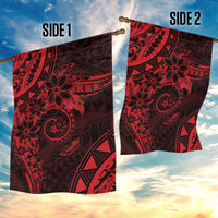 Polynesian Sunset Plumeria Garden Flag Red Polynesian Tattoo LT05 - Polynesian Pride