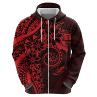Polynesian Sunset Plumeria Hoodie Red Polynesian Tattoo LT05 - Polynesian Pride
