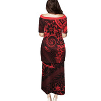 Polynesian Sunset Plumeria Puletasi Red Polynesian Tattoo LT05 - Polynesian Pride