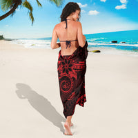 Polynesian Sunset Plumeria Sarong Red Polynesian Tattoo