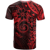 Polynesian Sunset Plumeria T Shirt Red Polynesian Tattoo