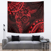 Polynesian Sunset Plumeria Tapestry Red Polynesian Tattoo LT05 Red - Polynesian Pride