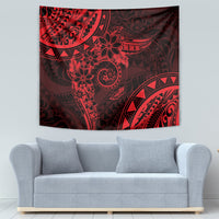 Polynesian Sunset Plumeria Tapestry Red Polynesian Tattoo LT05 - Polynesian Pride