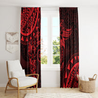 Polynesian Sunset Plumeria Window Curtain Red Polynesian Tattoo LT05 - Polynesian Pride