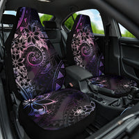 Polynesian Sunset Plumeria Car Seat Cover Galaxy Polynesian Tattoo