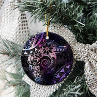 Polynesian Sunset Plumeria Ceramic Ornament Galaxy Polynesian Tattoo LT05 - Polynesian Pride