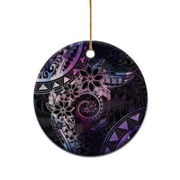 Polynesian Sunset Plumeria Ceramic Ornament Galaxy Polynesian Tattoo LT05 - Polynesian Pride