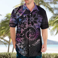 Polynesian Sunset Plumeria Hawaiian Shirt Galaxy Polynesian Tattoo LT05 - Polynesian Pride