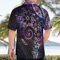 Polynesian Sunset Plumeria Hawaiian Shirt Galaxy Polynesian Tattoo LT05 - Polynesian Pride