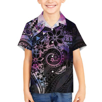 Polynesian Sunset Plumeria Hawaiian Shirt Galaxy Polynesian Tattoo LT05 - Polynesian Pride