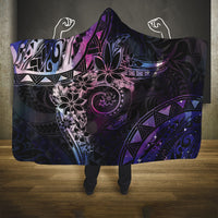 Polynesian Sunset Plumeria Hooded Blanket Galaxy Polynesian Tattoo LT05 One Size Galaxy - Polynesian Pride