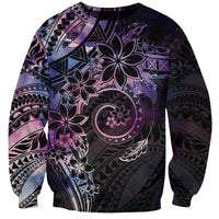 Polynesian Sunset Plumeria Sweatshirt Galaxy Polynesian Tattoo LT05 Unisex Galaxy - Polynesian Pride