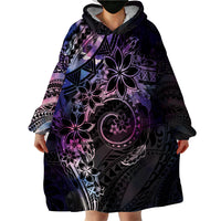 Polynesian Sunset Plumeria Wearable Blanket Hoodie Galaxy Polynesian Tattoo LT05 - Polynesian Pride