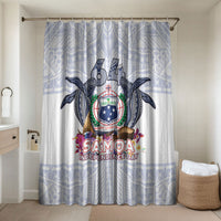 Samoa Independence Day Bathroom Set Samoa United For A New Beginning LT05 Shower Curtain Only White - Polynesian Pride